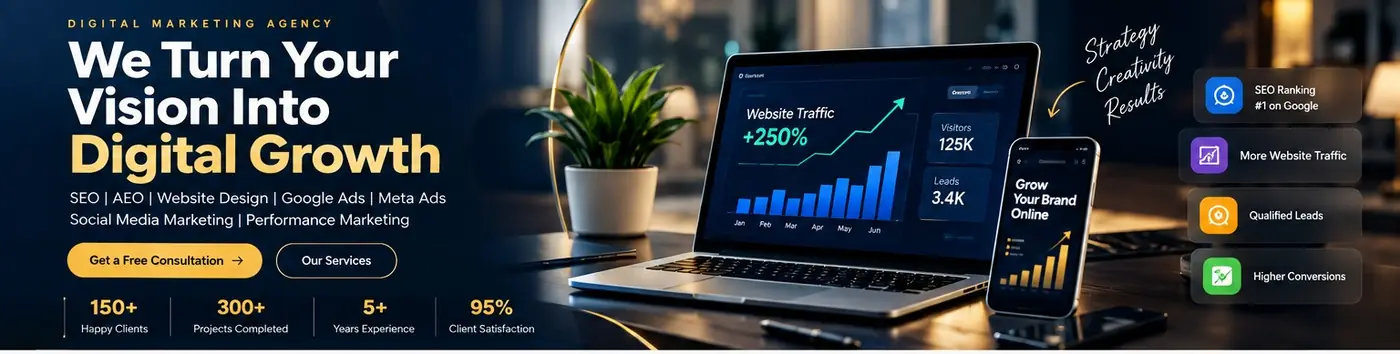 DigitalDulesh digital marketing dashboard and growth visual