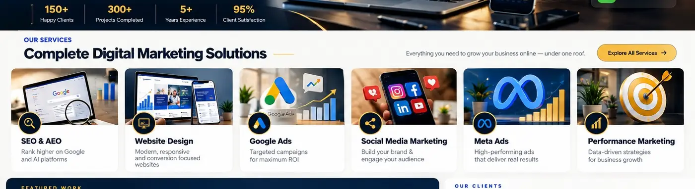 DigitalDulesh services including SEO, website design, paid advertising and social media